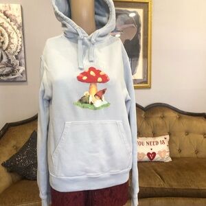 Fiourucci mushroom dreamy sweatshirt hoodie XS sky blue